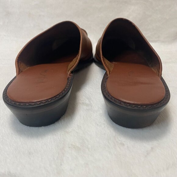 Unisa Flex Slip-on Women's Mules Size 9.5B   Brown Leather Brazil - Picture 6 of 8